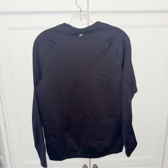 New! Fabletics Sync Seamless Long-Sleeve Top Black XLarge Yoga Minimalist - Picture 7 of 12